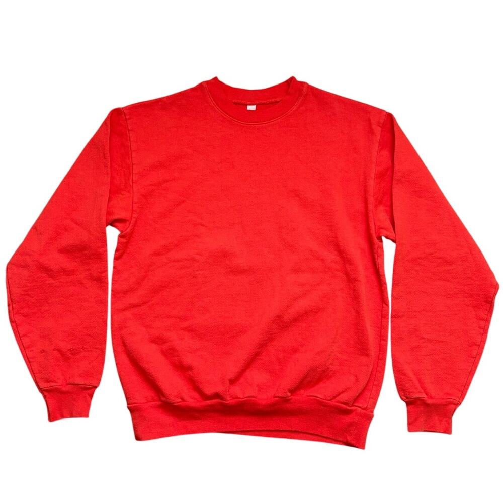Los Angeles Apparel 14oz Heavy Fleece Sweatshirt Orange Mens S Flawed Sleeve